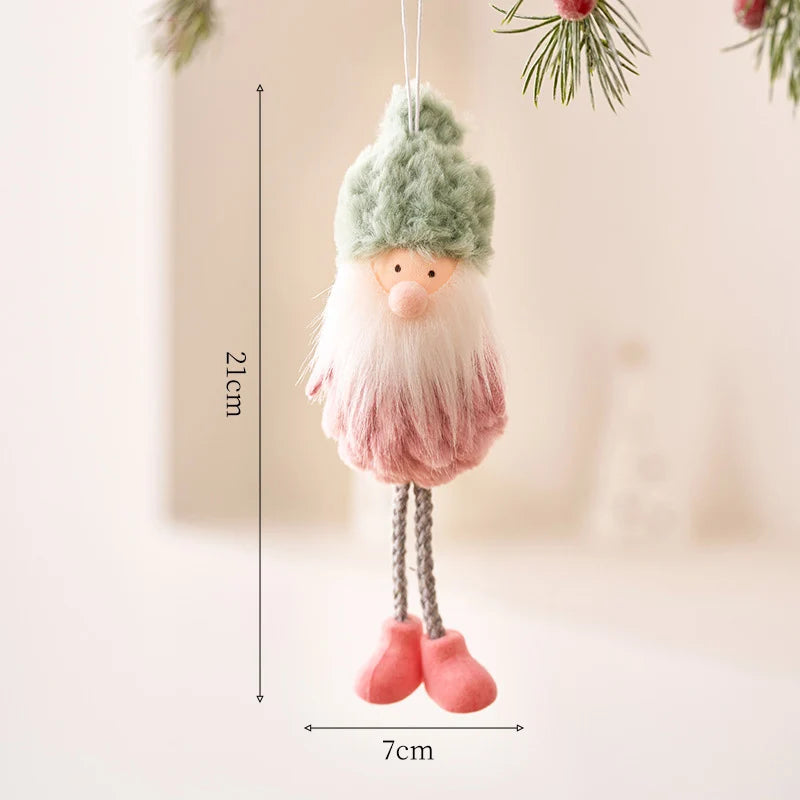 Handmade Christmas Plush Ornaments – Nordic Pastel Gnomes & Snowmen