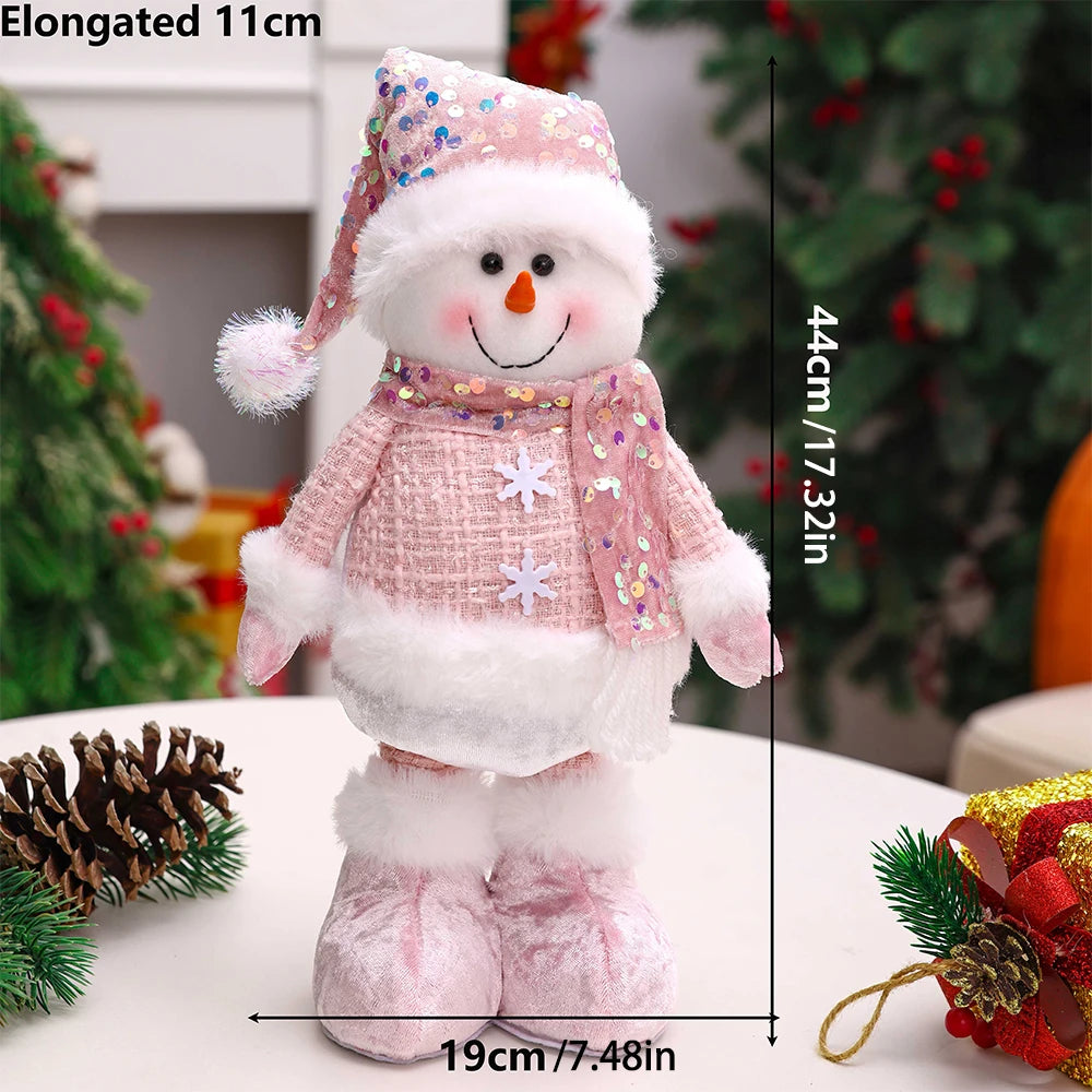 Handmade Pink Christmas Dolls Set – Elegant Winter Collection