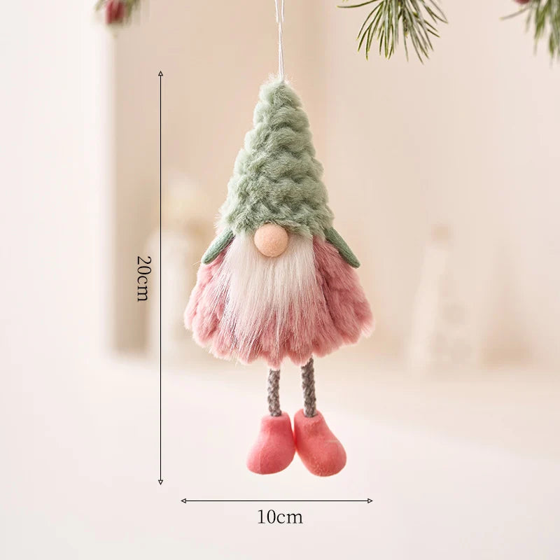 Handmade Christmas Plush Ornaments – Nordic Pastel Gnomes & Snowmen