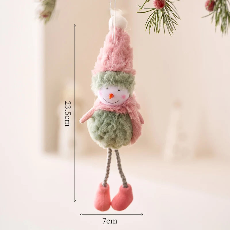 Handmade Christmas Plush Ornaments – Nordic Pastel Gnomes & Snowmen