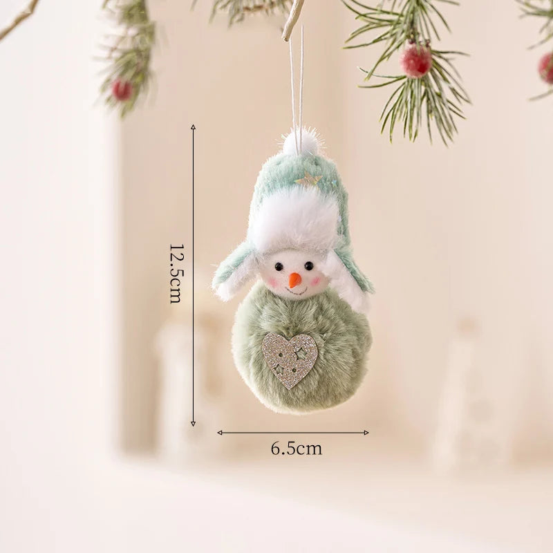 Handmade Christmas Plush Ornaments – Nordic Pastel Gnomes & Snowmen