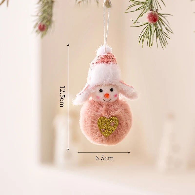 Handmade Christmas Plush Ornaments – Nordic Pastel Gnomes & Snowmen